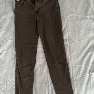 Brown Ankle-Length Women's Pants